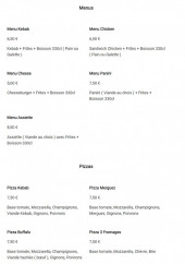Menu Le Nil - Les menus et pizzas