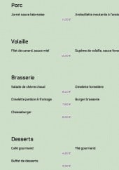 Menu Le Patio Caen - Porc, volailles, desserts,...