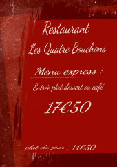 Menu Les Quatre Bouchons - Les menus express