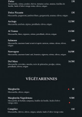 Menu Novità - Les pizzas suite