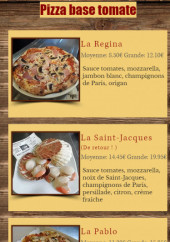 Menu Les 3 Ecus - Pizzas base tomate