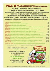 Menu Pizz'à 9 - Les pizzas 