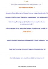 Menu Le Dauphin - Pour se mettre en appétit et au fil de l’eau