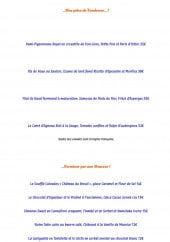 Menu Le Dauphin - Une pièce de tendresse et terminer par une douceur
