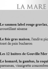 Menu La Mare Ô Poissons - Saumon, foie gras, huîtres, ...