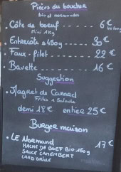 Menu Bouchon & Houblon - Les burgers, suggestions, ...