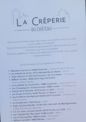 Menu La Crêperie du Château - Carte et menu La Crêperie du Château
Creully sur Seulles