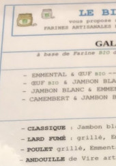 Menu Le Bistrot à Crêpes - Les galettes