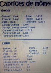 Menu Caprices De Mômes - les crêpes ,...