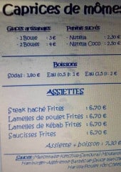 Menu Caprices De Mômes - les boissons et apéritifs,...