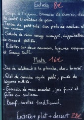 Menu Le Fleuron - ardoise