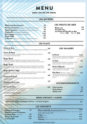 Menu Le Spot - Les entrées, plats, ...