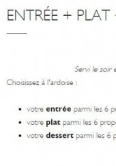 Menu La fraîchette - Le menu à 22,5€ et menu à 26,5€
