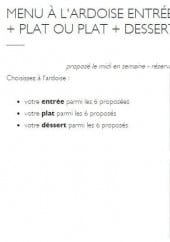 Menu La fraîchette - Le menu à 15,9€ et 18,9€