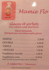 Menu Mamie flo - Les glaces et sorbets