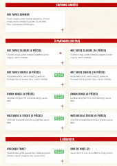 Menu Buffalo Grill - A partager et à deguster