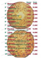 Menu Pizza Web - Les pizzas
