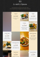 Menu Iguana Café Lioran - Les plats à la carte