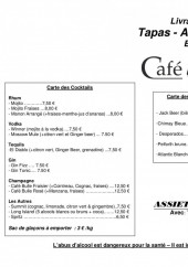 Menu Café Bulle - La carte
