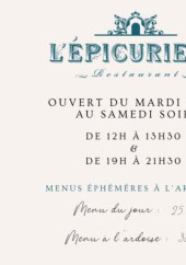 Menu L'Épicurieux - Menus éphémères à l&#039;ardoise