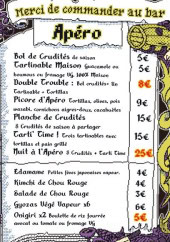 Menu Le Gros Corbeau - Les apéros