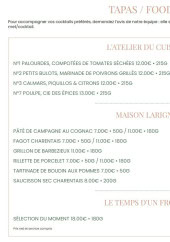 Menu Bar Louise - Les tapas