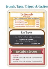 Menu La Renaissance - Le brunch, tapas, gaufres et crêpes