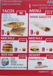 Menu Arbil Kebab - La carte
