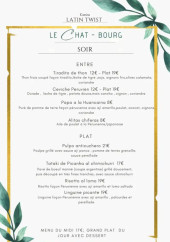 Menu Le Chat Bourg - Les entres et plats