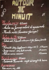 Menu Autour de minuit - L' ardoise du soir