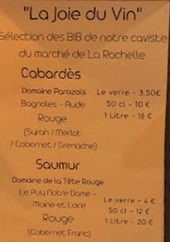 Menu La Malette - La joie du vin