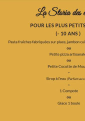 Menu La Storia - Menu enfant