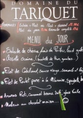 Menu La trinquette - Un exemple d' ardoise du jour