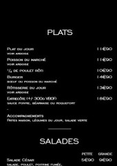 Menu Maison Marin - Plats et salades 