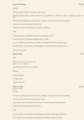 Menu Cap nell - Menus