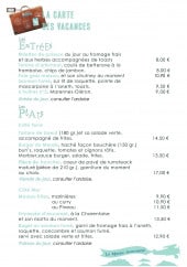 Menu Le Marais Gourmand - Les entrées et plats 