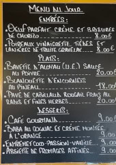 Menu Le bistrot du coin - Exemple de menu