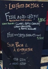 Menu Les Frits de Mer - Exemple de menu 