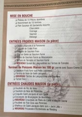 Menu Murielle & Xavier Simon - Les mise en bouches et entrées 
