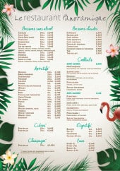 Menu Les Antilles - Les boissons, apéritifs, cidres
