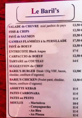 Menu Le Baril'S - Menus