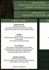 Menu Zagal Cabaret - Les formules