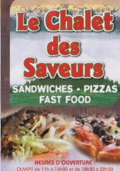 Menu Le Chalet Des Saveurs - Carte et menu de Chalet Des Saveurs à Saujon