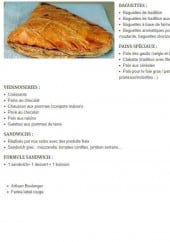 Menu Boulangerie des Marronniers - Les prestations 