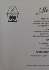 Menu Auberge du Vieux Domaine - Le menu à 18€