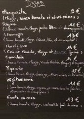 Menu Enjoy Bowling - Pizzas