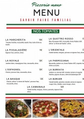 Menu Pizzeria Mano - Les tomates