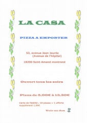 Menu La Casa - Carte et menu La Casa Saint Amand Montrond