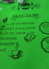 Menu Au l'Augère - Menu 13,5€