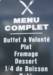 Menu Café du commerce - Menu complet 